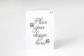 Greeting Card A6 A5 Mockup Invite Design Mockup Free Free Psd Mockups Templates Psd Mockup Template