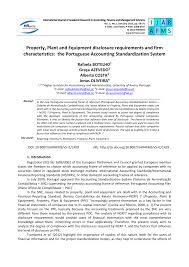 This can include land, physical structures, machinery, vehicles, furniture, computer equipment, construction in progress, and similar items. Pdf Property Plant And Equipment Disclosure Requirements And Firm Characteristics The Portuguese Accounting Standardization System