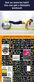 The Periodic Table Of Exercise Ball Exercises Click On Any Illustration For A Video Demonstration O Exercices Ballon Exercice A La Maison Exercices De Fitness