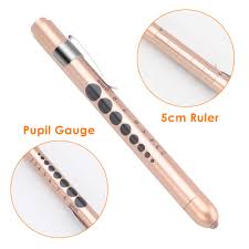 Amazon Com Cavn Pen Light With Pupil Gauge Led Penlight For Nurses Doctors 2 Pcs Reusable Medical Penlight For Nursing Students Rose Gold And White Industrial Scientific