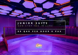 Luna karaoke away this festive season with our new addition of rooms to our  Epic comeback ✨ Experience karaoke like never before in a luxurious new  Suite Room at 99 QAR per