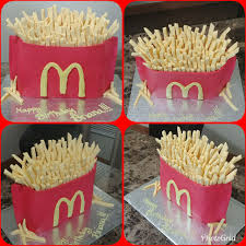Mcdonald S French Fry Cake French Fries Are Hand Made With Modeling Chocolate Baking Project Modeling Chocolate French Fries