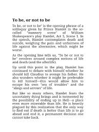 Hamlet's "To Be or Not to Be" Analysis | PDF