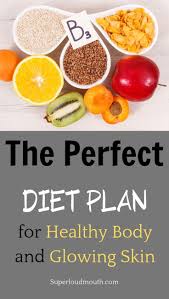 The Perfect Diet Plan For Healthy Body And Glowing Skin In 2020 Perfect Diet Healthy Skin Diet Clear Skin Diet