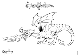 Sprookjesboom Kleurplaat Van Draak Die Vuur Spuwt Kleurplaten Draken Tekeningen Sprookjesboom