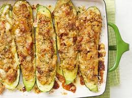 Crunchy) they should be baking in the oven while the stuffing is prepared. Sausage Stuffed Zucchini Boats Recipe Food Network Recipes Sausage Stuffed Zucchini Recipes