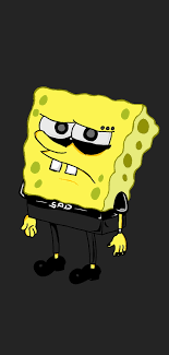 Unique anime designs on hard and soft cases and covers for iphone 12, se, 11, iphone xs, iphone x, iphone 8, & more. Spongebob Black Cartoons Emo Goth Punk Sad Spongebob Squarepants Hd Mobile Wallpaper Peakpx