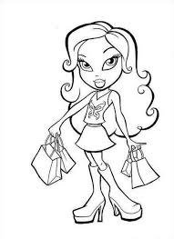 We created this easy bag coloring page especially for aspiring artists. Bratz And Shopping Bags Coloring Page Coloringplus 171268 Shopping Coloring Home