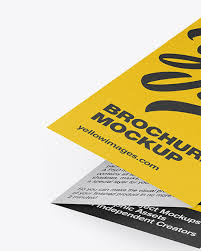 This is quite a useful post for all those who. Textured Brochure Mockup In Stationery Mockups On Yellow Images Object Mockups