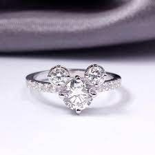 In Stock Mouse Ears Fairy Tale Wedding Engagement Promise Etsy Etsy Wedding Rings Disney Wedding Rings Diamond Wedding Bands