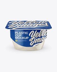 Glossy Yogurt Cup Mockup Front View High Angle Shot In Cup Bowl Mockups On Yellow Images Object Mockups Mockup Free Psd Mockup Mockup Psd