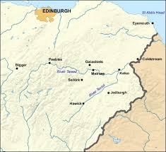 The map covers about 1.5km (1 mile) of a field only 16km (10 miles) away from the border with england. Scottish Borders Walkhighlands