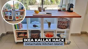 Amazing kitchen island with bookshelf shelf idea full size. Ikea Kallax Kitchen Island Hack Transforming An Ikea Kallax Shelving Unit Into A Diy Kitchen Island Youtube