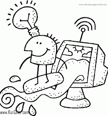 Coloring pages for children of all ages! Computer Coloring Page 09 Free Print And Color Online