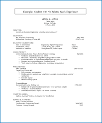 Resume With No Work Experience Template Templateral