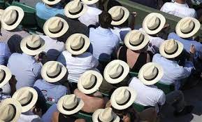 Spectators Watch Serbia S Novak Djokovic Playing Italy S Potito Starace Hats For Men Roland Garros Panama Hat