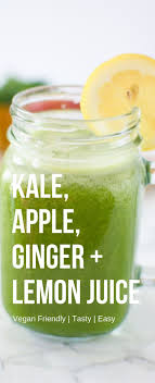 Sweet Kale Apple Ginger Lemon Juice Recipe Kale Juice Kale Juice Recipes Vegan Juice