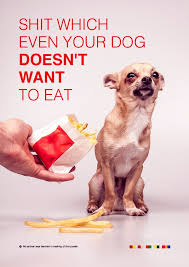 Fast Food Anti Fast Food Posters By Juraj Kotian Via Behance Food Poster Pet Advertising Pet Food Packaging