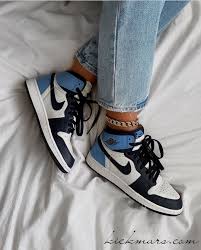 Air Jordan 1 Obsidian University Blue 555088 140 In 2020 Nike Air Shoes Jordan Shoes Girls Nike Sneakers Women