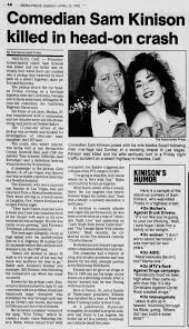 Sam kinison was born on december 8, 1953 and died on april 10, 1992. Comedian Sam Kinison Killed In Head On Crash Newspapers Com