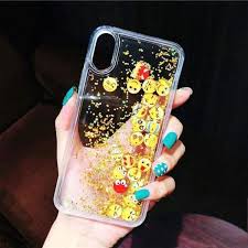 Quicksand Capinha For Iphone X 7 8 Plus 6 6s Dynamic Liquid Emoji Case Back Cover Compatible Iphone Emoji Phone Cases Iphone Cell Phone Cases Apple Phone Case