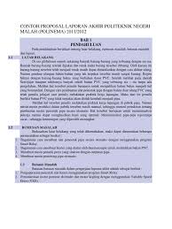 Perancangan sistem informasi persediaan barang pada alberindo graha cemerlang. Contoh Proposal Laporan Akhir Politeknik Negeri Malah
