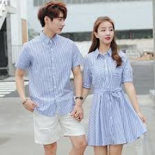 Buy Bonne Nuit Couple Matching Pinstriped Short Sleeve Shirt Shirt Dress At Yesstyle Com Quality Products At Rema Matching Couples Shirt Dress Couple Shirts