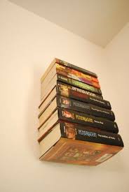 How To Make An Invisible Bookshelf Without Ruining A Book Invisible Bookshelf Floating Bookshelves Bookshelves Diy