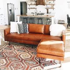 Axel Ottoman Leather Saddle West Elm Living Room Leather Furniture Cheap Living Room Sets