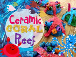 I Promised I Would Return With Our 3rd And 4th Grade Coral Reefs I First Saw This Idea Over At K 6 Art Clay Projects For Kids Clay Art Projects Coral Reef