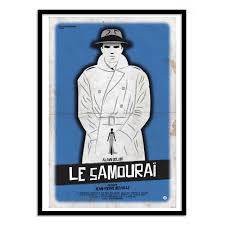 A movie poster for le samourai. Art Poster Movies Le Samourai With Alain Delon By Alain Bossuyt