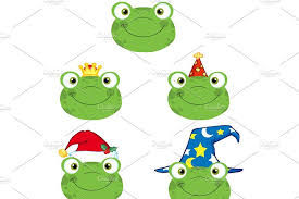 Frog Smiling Heads Collection In 2020 Doll Sets Cartoon Animals Illustration