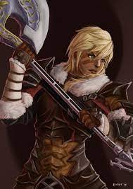 Yet Another Female Roegadyn Warrior With Lightning Hair Ffxiv Fantasy Fighter Final Fantasy Xiv Fantasy Characters