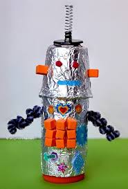 Crafty Recycled Robots An Invitation To Create Recycled Robot Creative Kids Crafts Recycled Crafts Kids
