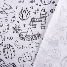 Stoffe Baumwollstoff Ausmalstoff Pinata Lama Sombrero Kaktus 1 5m Breite Bastel Kunstlerbedarf Elin Pens Ac Id