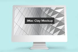 Imac Clay Mockup Front By Amritpaldesign On Mockup Imac Clay