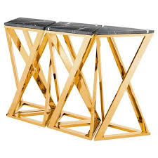 Eichholtz Galaxy Modern Classic Black Marble Gold Console Table Set Of 5 In 2020 Modern Console Tables Console Table Modern Console