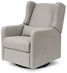 amazon com carter s by davinci arlo recliner and swivel glider in grey linen water repellent stain resistant f stain resistant fabric swivel glider recliner
