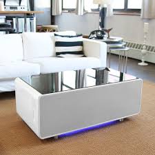 The rest of the time, it can live against the wall as a slim shelf that takes up very little room. Sobro Smart Coffee Table With Refrigerated Drawer White Best Buy Canada