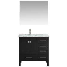 Available in a single or double sink version in white, gray or espresso and in many sizes from 20 to 60 inches. Eviva London 36 X 18 Espresso Transitional Bathroom Vanity W White Carrara Top Bathroom Vanities Modern Vanities Wholesale Vanities