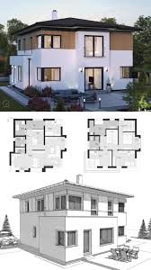 House Architecture Design Small Villa Floor Plans With 2 Story 4 Bedroom Modern Contemporary European Style Dream Home Idea Fassade Haus Baustil Haus Plane