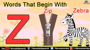 Words That Begin With Z Youtube