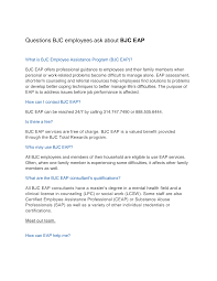 Mar 01, 2021 · how to become an eap counselor 1. Https Www Bjctotalrewards Org Portals 0 Eap 20faqs Pdf