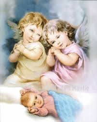 Guardian Angels Watching Over A Baby In The Crib 8x10 Print Etsy