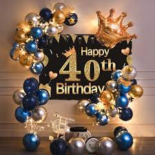 Compra 40 A Decoraciones De Fiesta De Cumpleanos Dorado Azul Metalico Galloons Garland Kit Con Fondo De Fondo Para Hombres Decoracion De Mujeres 210610 Barato Entrega Rapida Y Calidad Es Dhgate