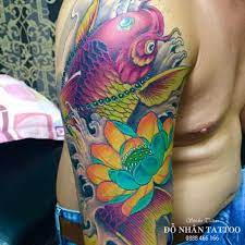 Tattoo cá chép màu vàng: Y NghÄ©a Hinh XÄƒm Ca Chep Ä'á»— Nhan Tattoo
