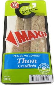 Sandwich Maxi Thon Crudites Oeuf Cote Snack 200 G