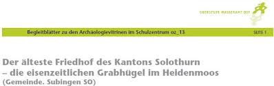 Ist schulzentrum oz 13 dein unternehmen? Keltengraber Bei Subingen Inkwil Ausfluge Und Hotels Mittelland
