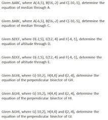 Angle bisector, perpendicular bisector, altitude, median. M 3 Making Math Meaningful Median Altitude Perpendicular Bisector Warm Up Equations Gees Perpendicular