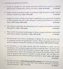 Transactions enter the journal as the first and second steps in the accounting cycle. 3 Accounting Concepts And Conventions A Provide An Chegg Com